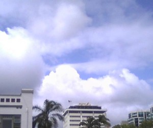 This is the view from my desk at work...the best my old phone could do.