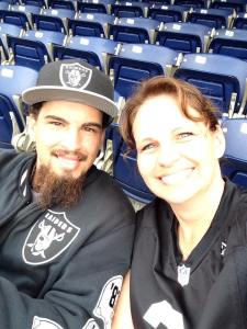 Me and Kyle at the Raiders game 10/25/2015